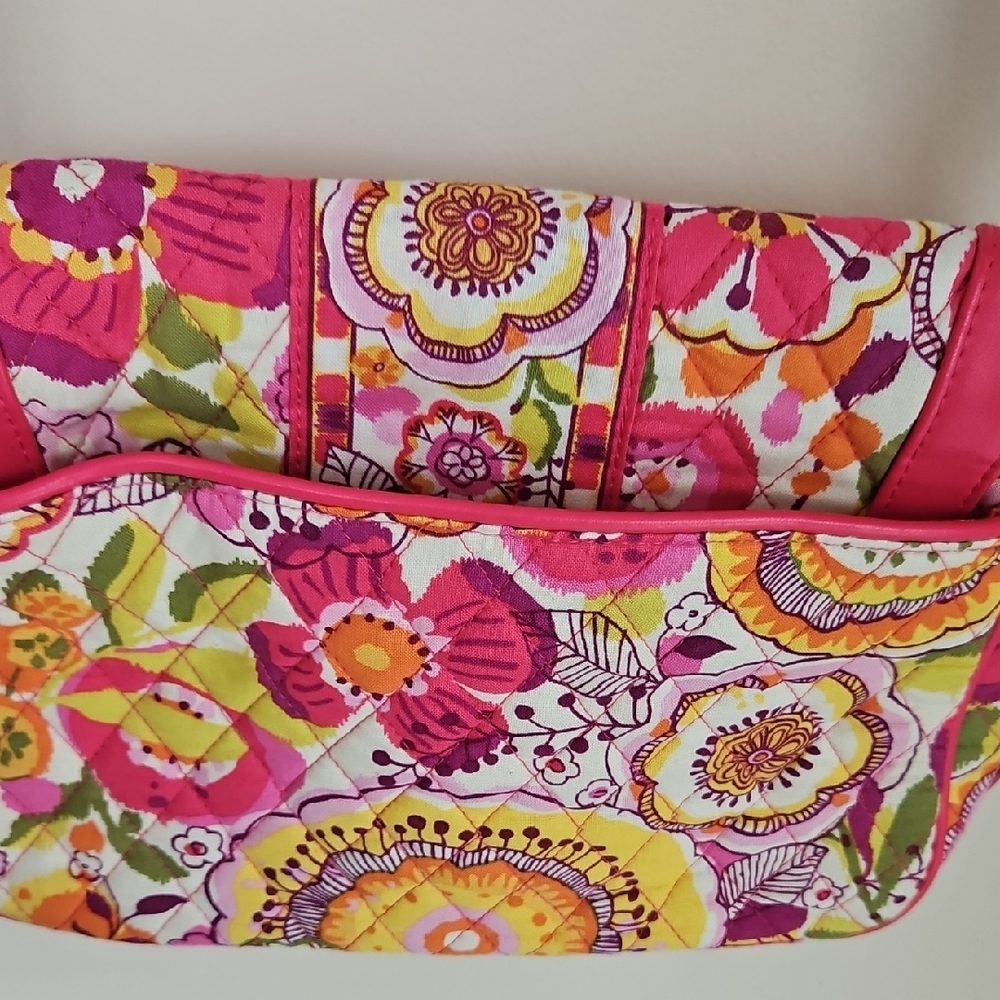 Vera Bradley Crosstown Pink Floral Crossbody Handbag - Picture 4 of 15